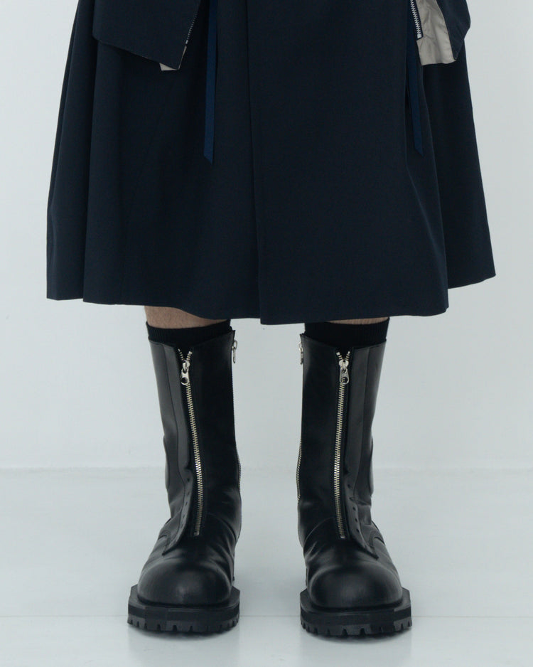 POLICE BOOTS SIDE ZIP BLACK