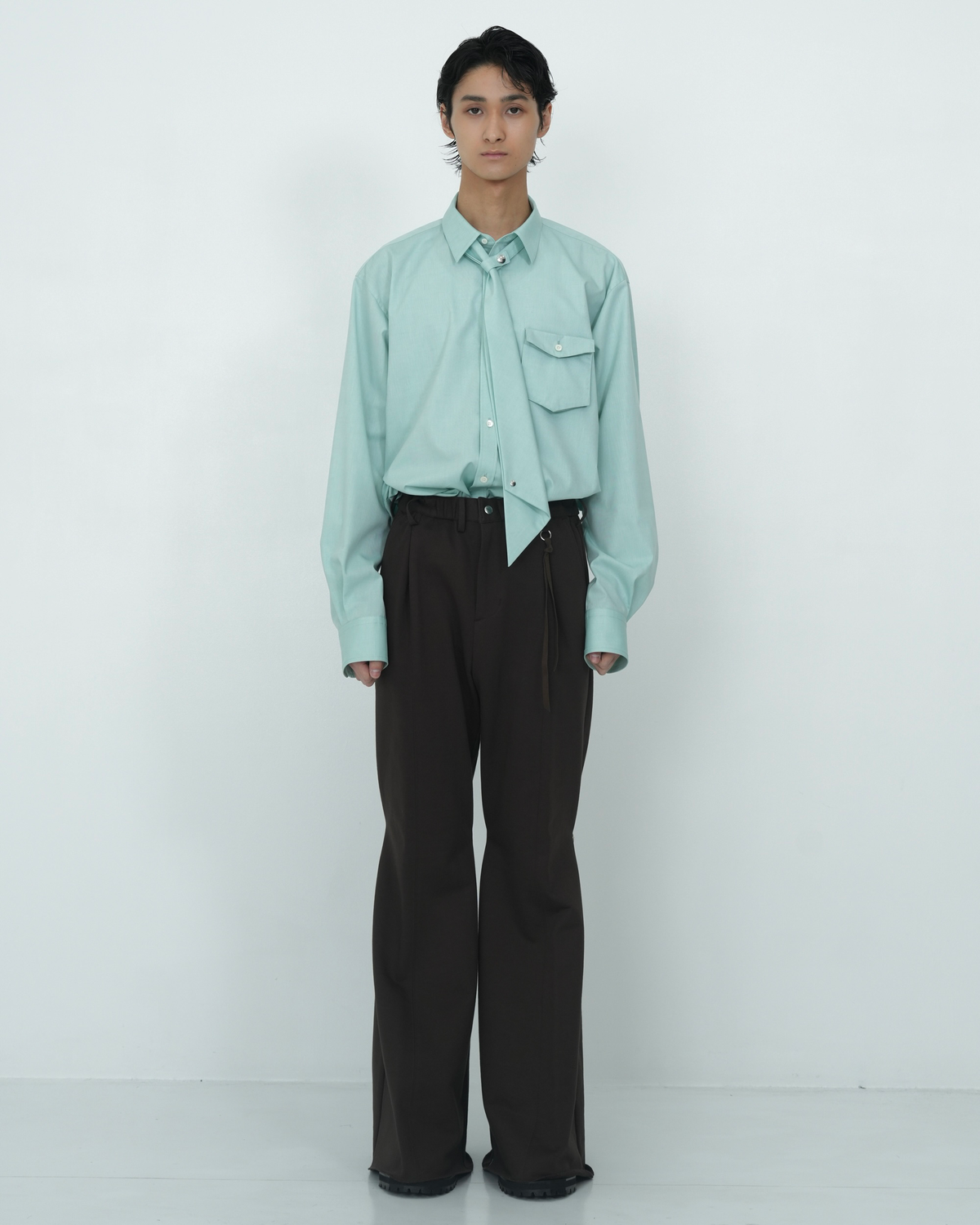 GAITER SWEAT PANTS BROWN