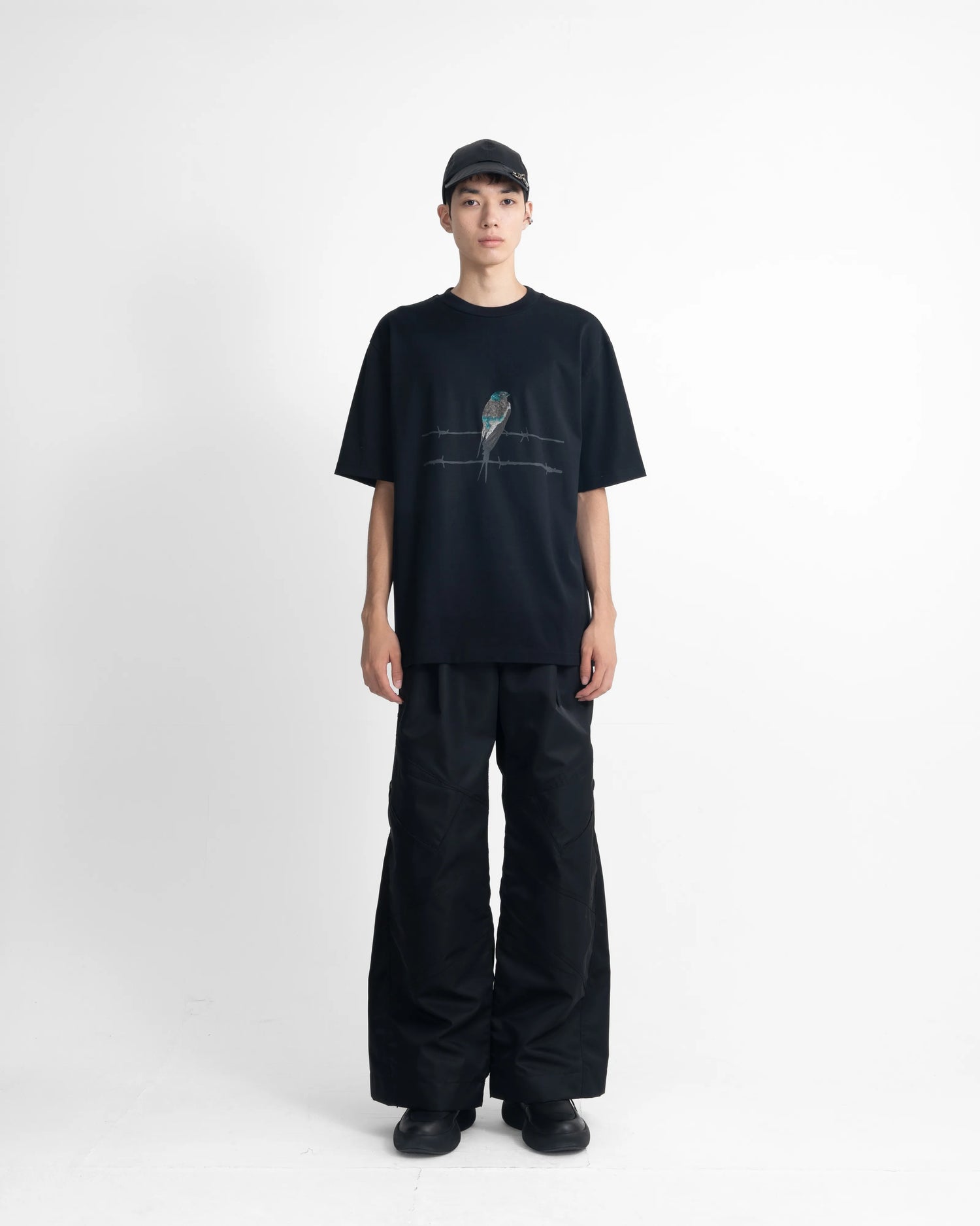 NYLON TRACK PANTS BLACK