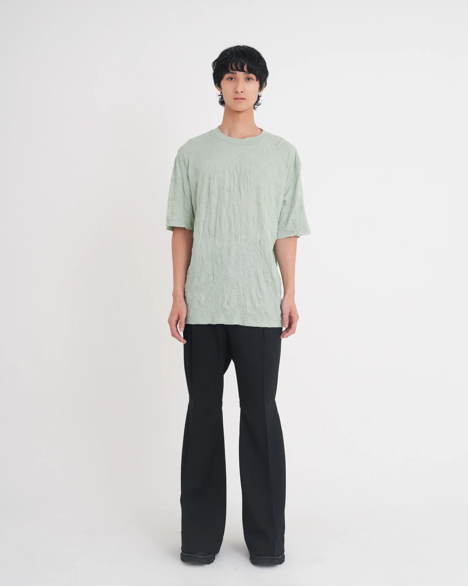 WRINKLED T-SHIRT MINT GREEN