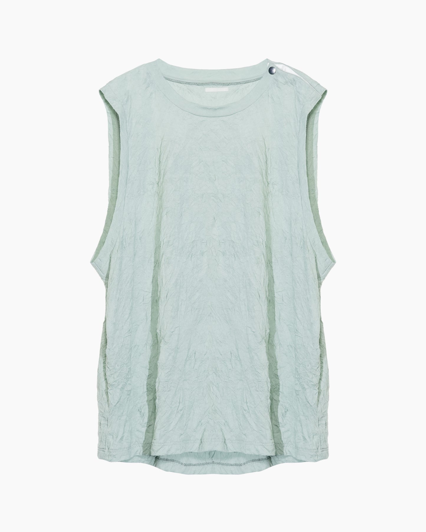 WRINKLED SLEEVELESS TOPS MINT GREEN