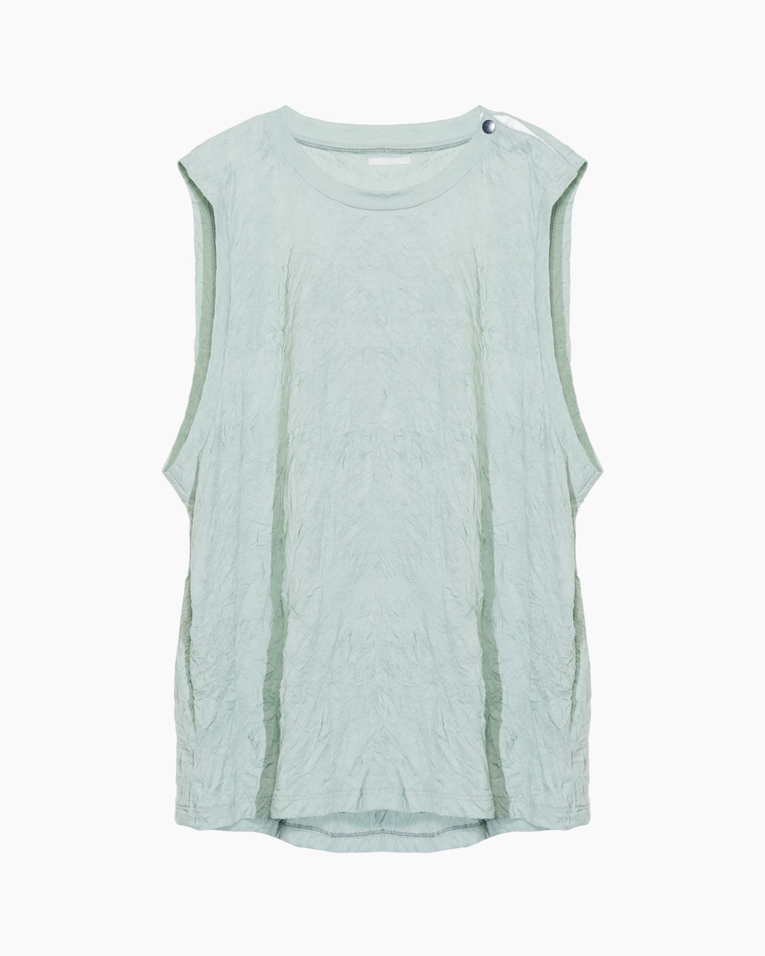 WRINKLED SLEEVELESS TOPS MINT GREEN