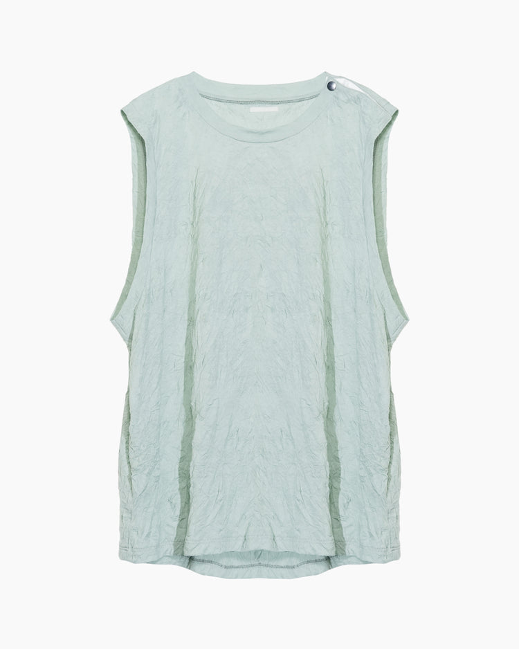 WRINKLED SLEEVELESS TOPS MINT GREEN