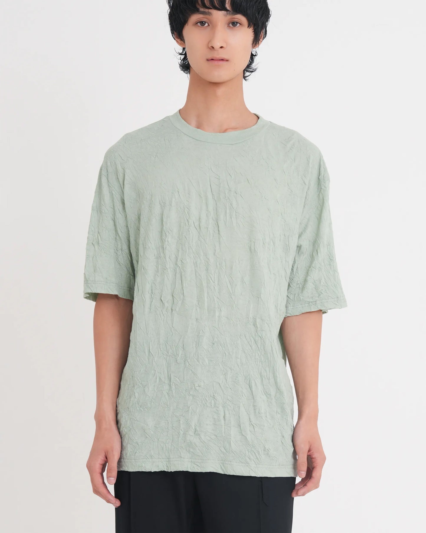 WRINKLED T-SHIRT MINT GREEN