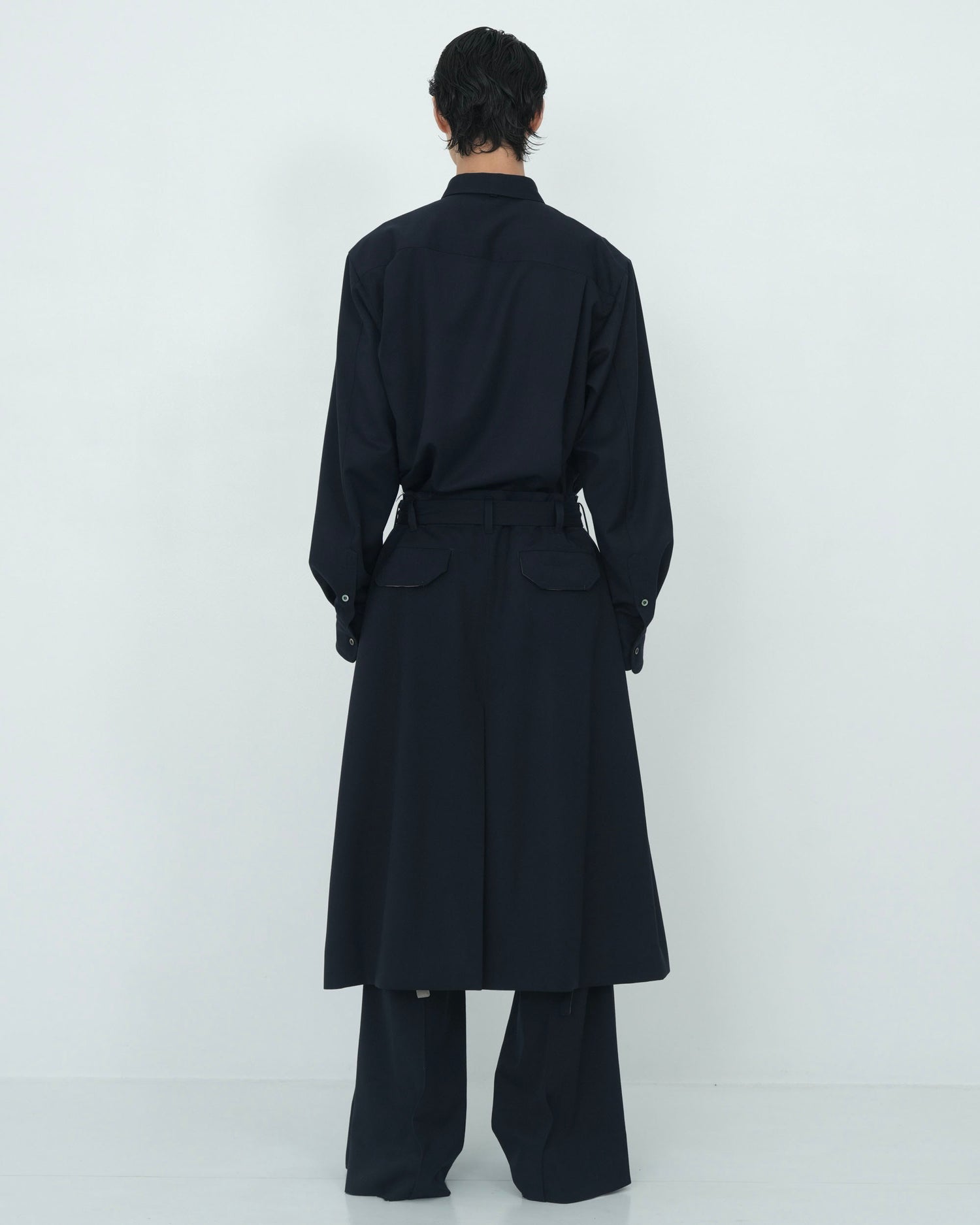 SOUTIEN COLLAR COMBAT SKIRT NAVY