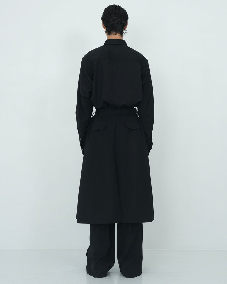 SOUTIEN COLLAR COMBAT SKIRT BLACK