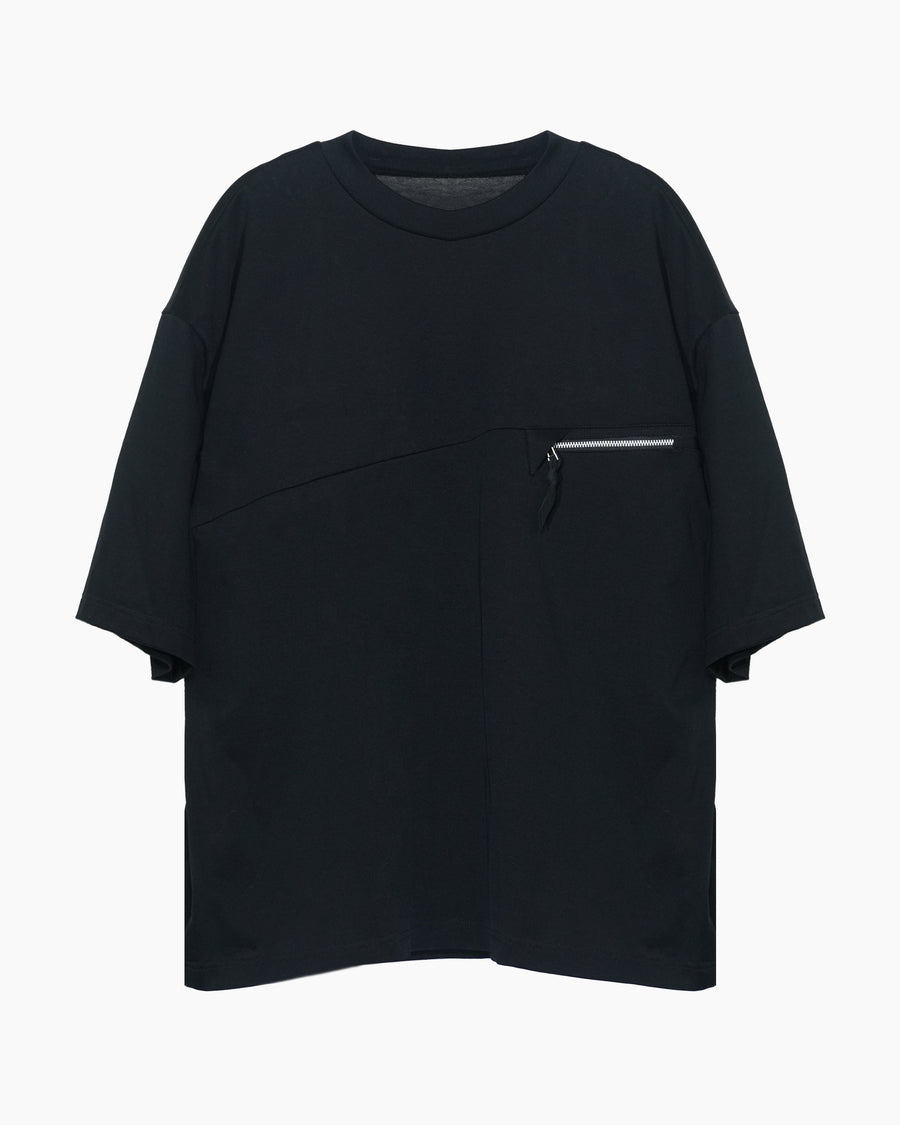 ∠12＋1° POCKET T-SHIRT BLACK
