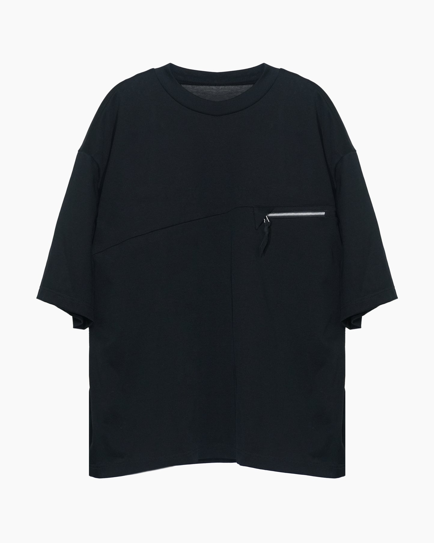 ∠12＋1° POCKET T-SHIRT BLACK