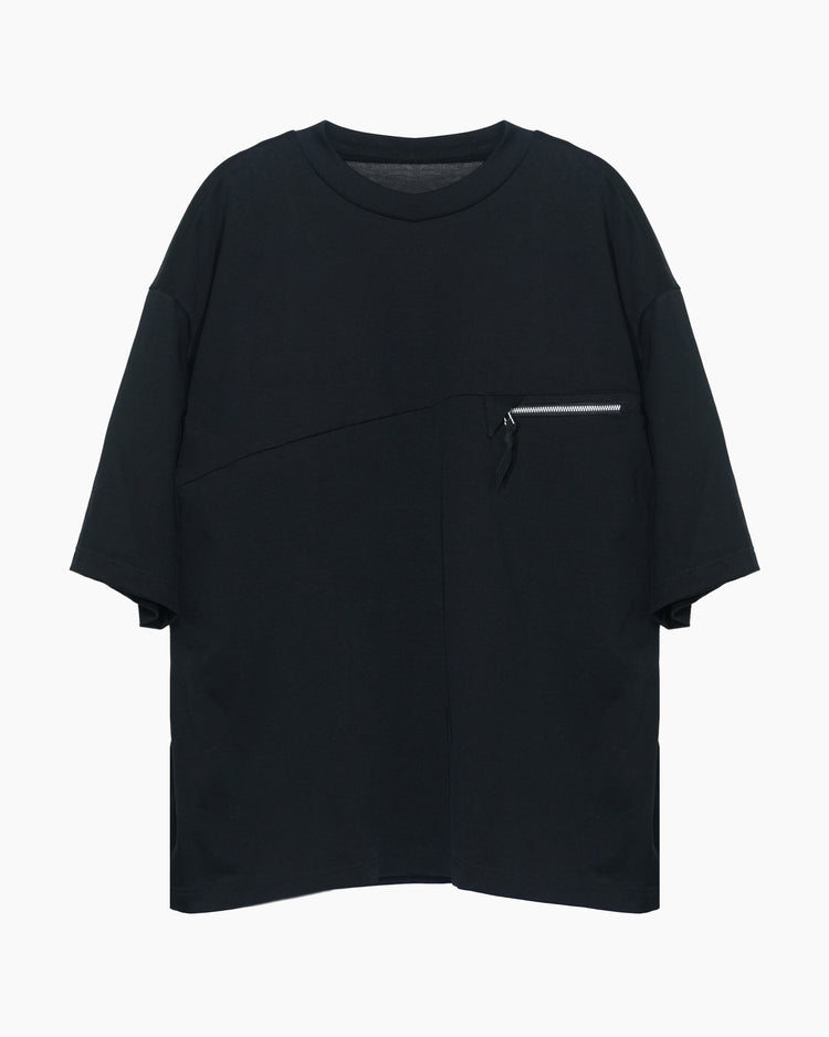 ∠12＋1° POCKET T-SHIRT BLACK