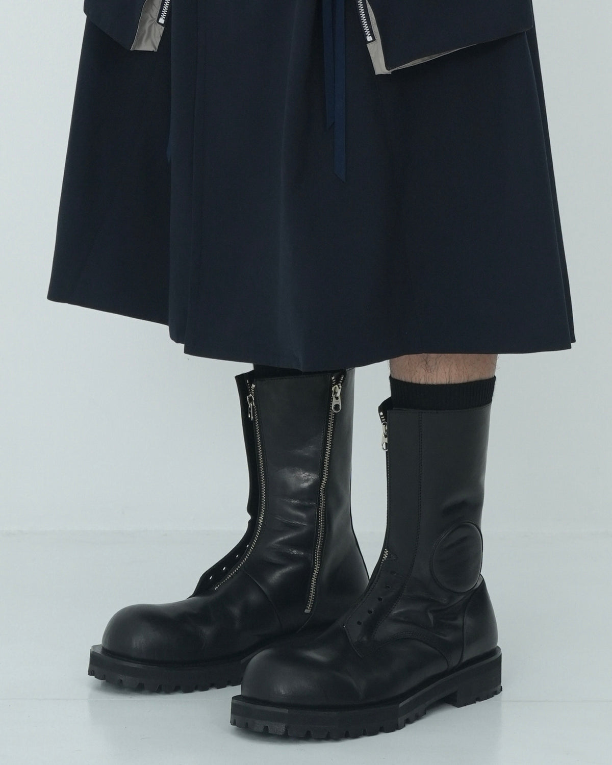 POLICE BOOTS SIDE ZIP BLACK