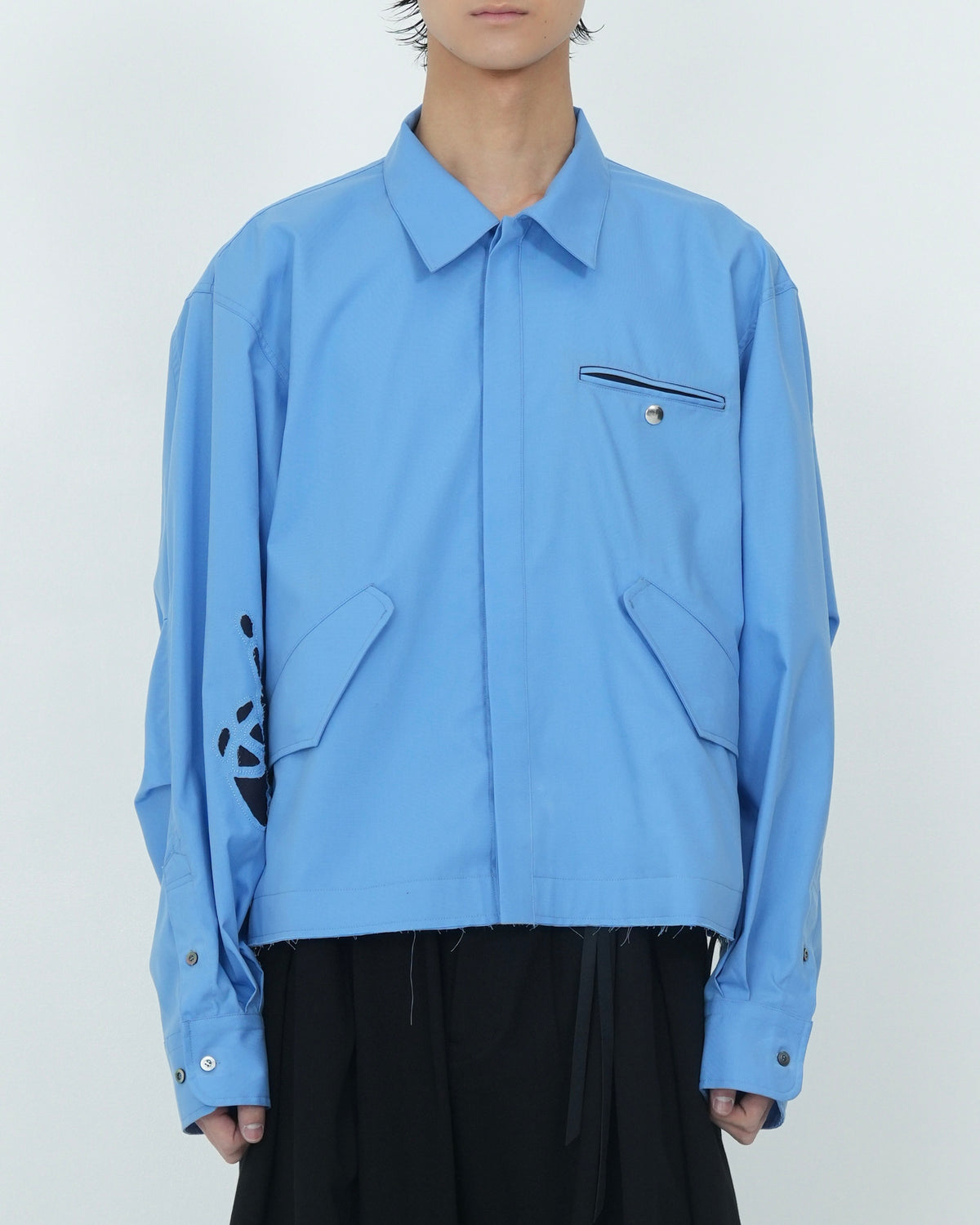 M65 CROPPED SHIRT V BLUE
