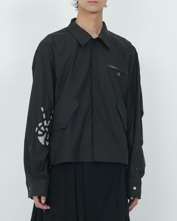 M65 CROPPED SHIRT V CHARCOAL