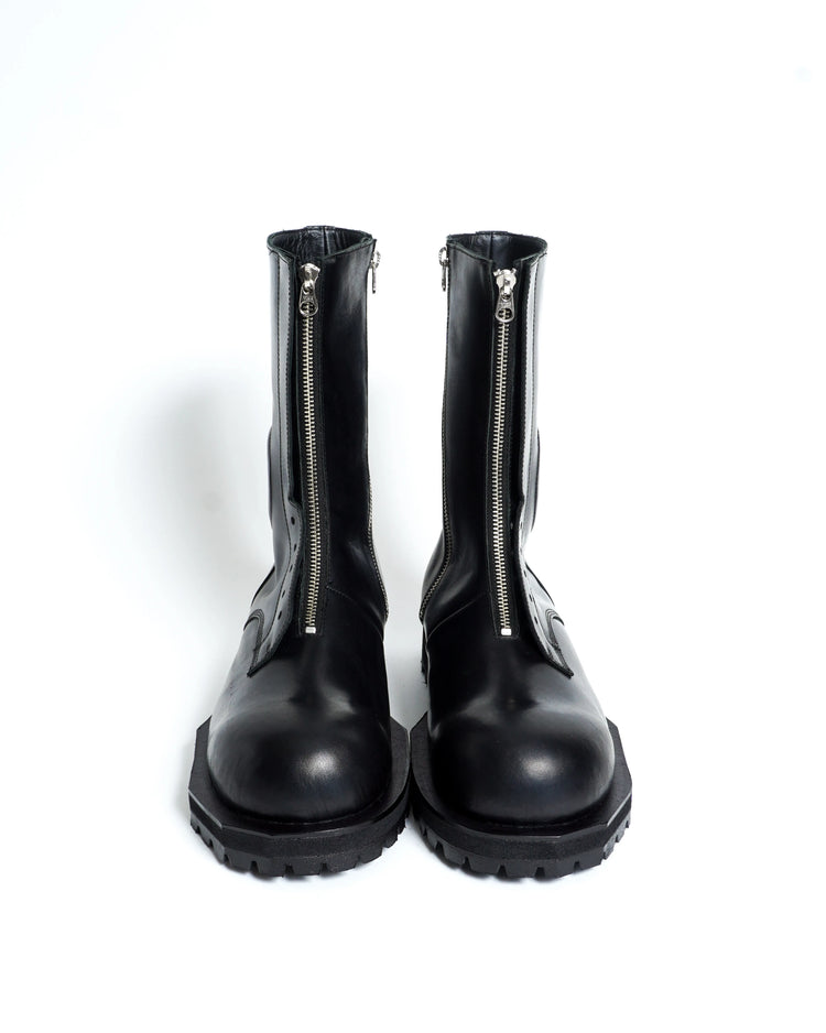 POLICE BOOTS SIDE ZIP BLACK