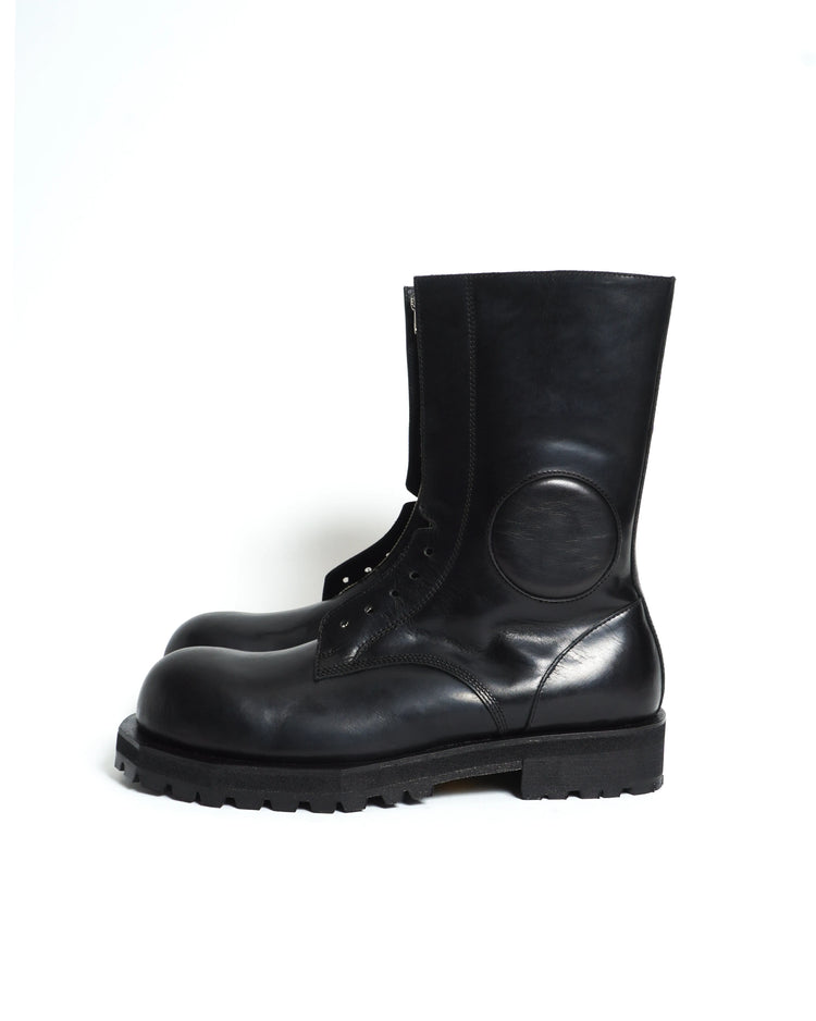 POLICE BOOTS SIDE ZIP BLACK