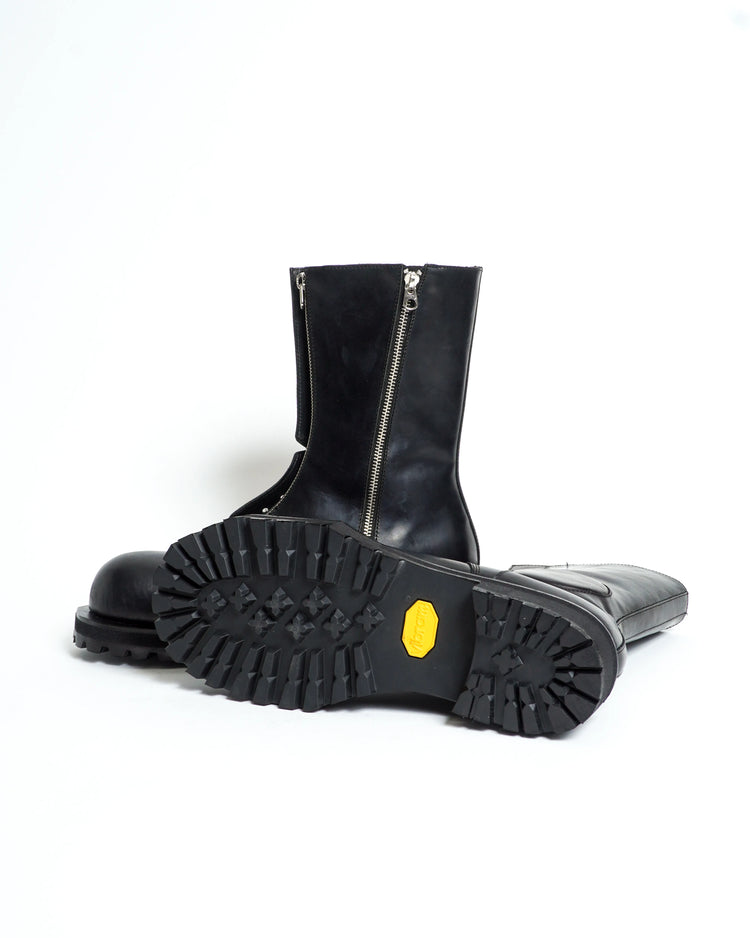 POLICE BOOTS SIDE ZIP BLACK