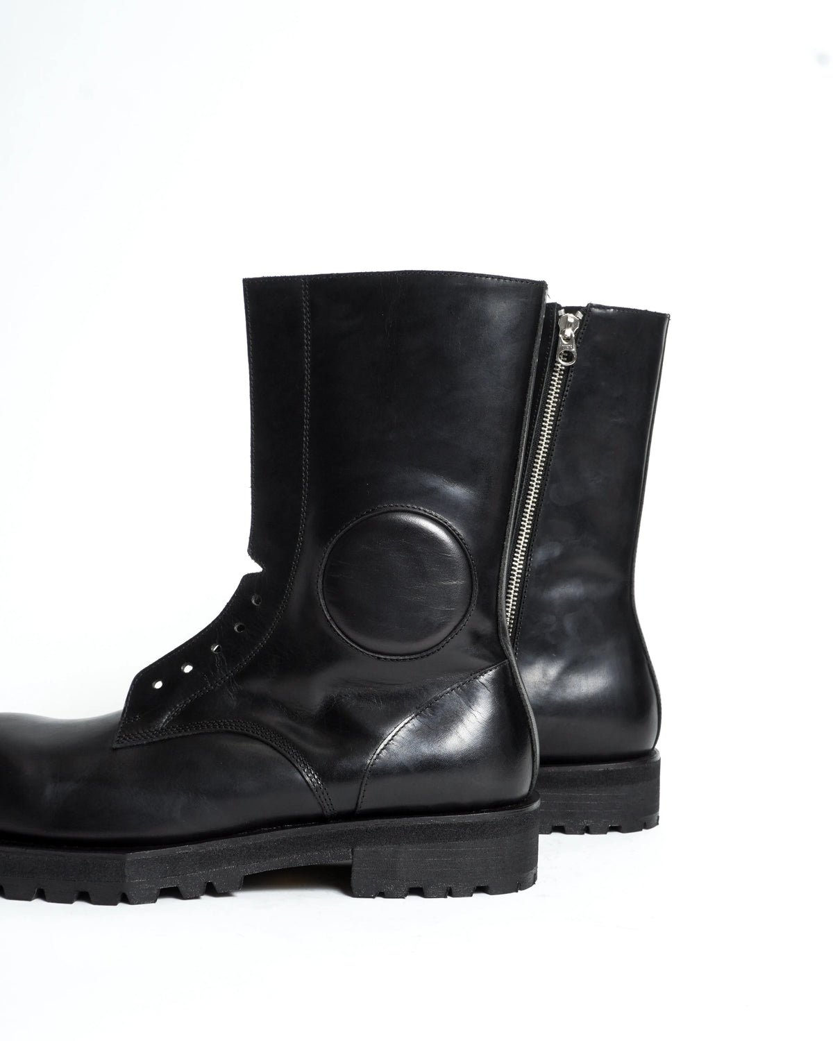 POLICE BOOTS SIDE ZIP BLACK