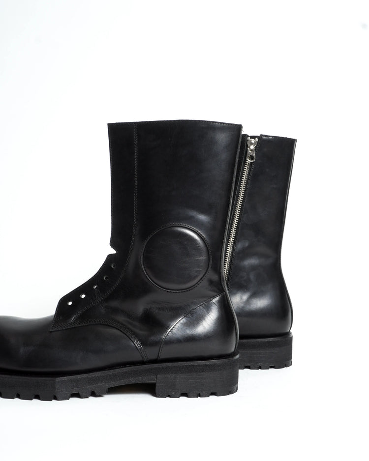 POLICE BOOTS SIDE ZIP BLACK