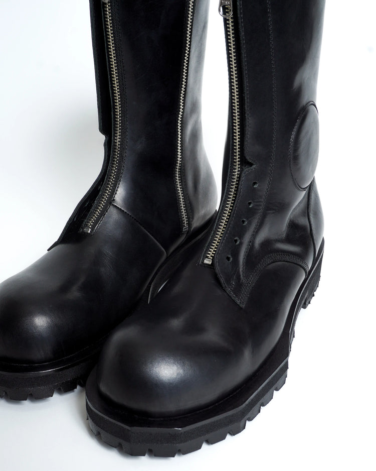 POLICE BOOTS SIDE ZIP BLACK