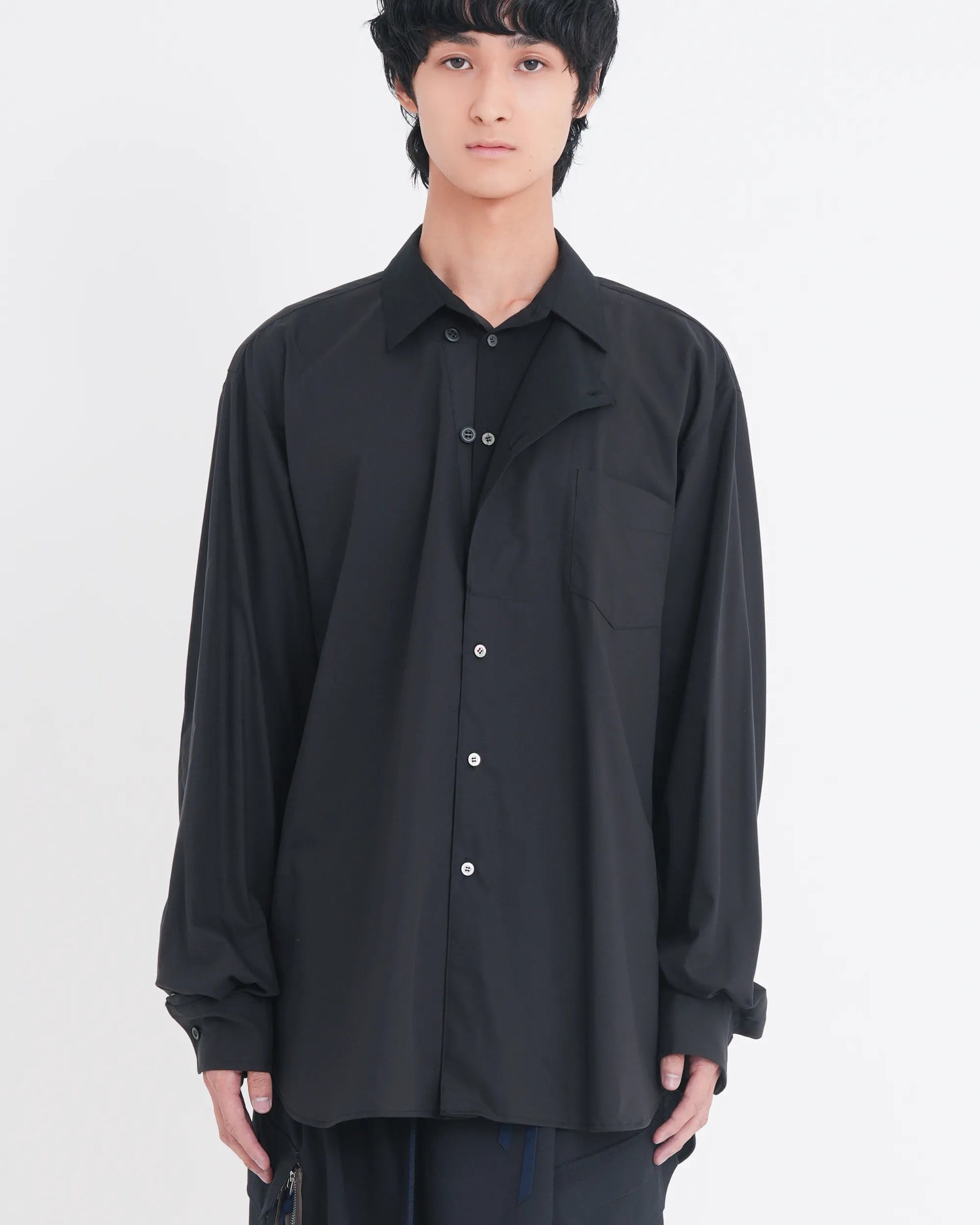 OXFORD LAYERED SHIRT BLACK