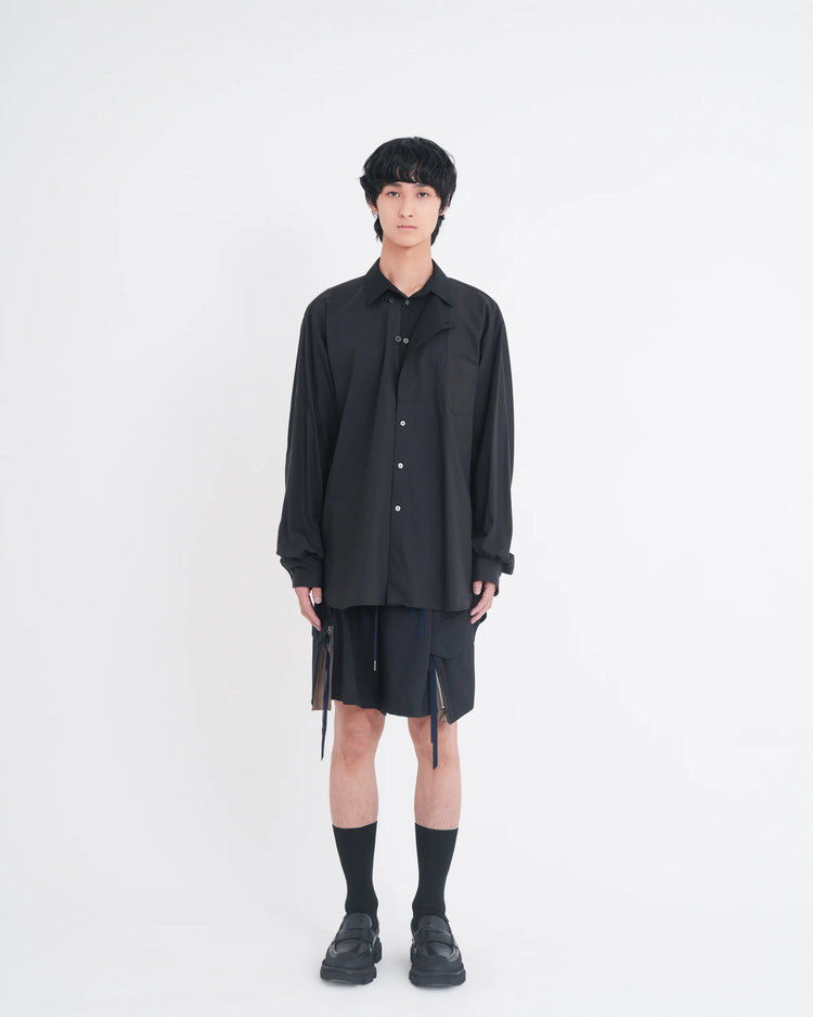 OXFORD LAYERED SHIRT BLACK