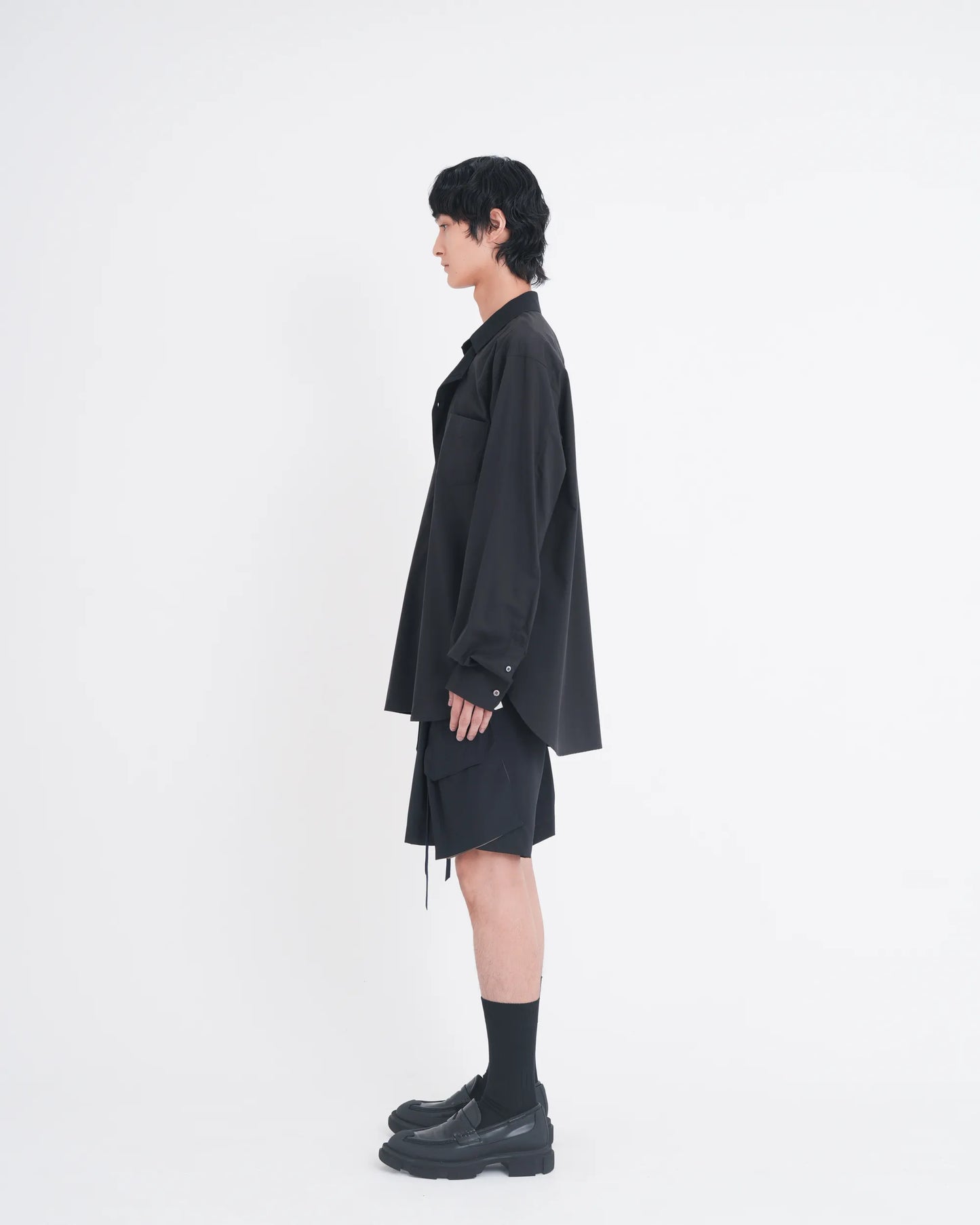 OXFORD LAYERED SHIRT BLACK