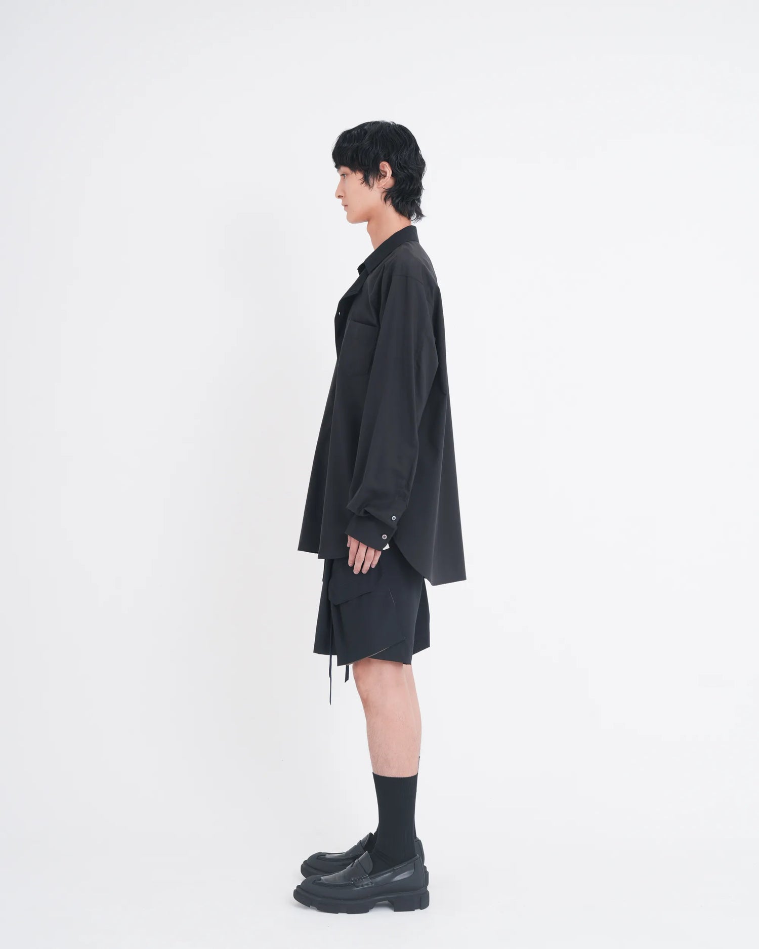 OXFORD LAYERED SHIRT BLACK
