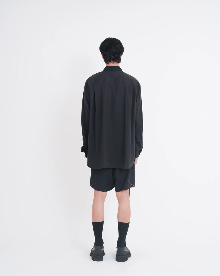 OXFORD LAYERED SHIRT BLACK