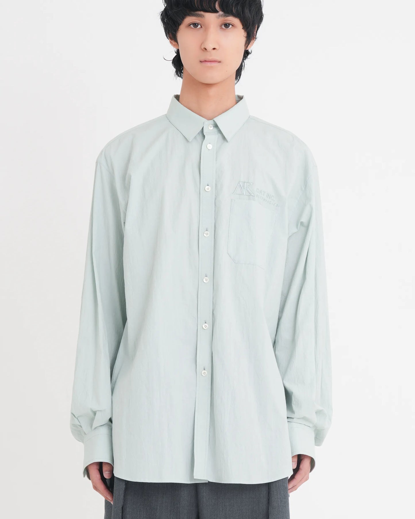 EMBROIDERY SHIRT MINT GREEN