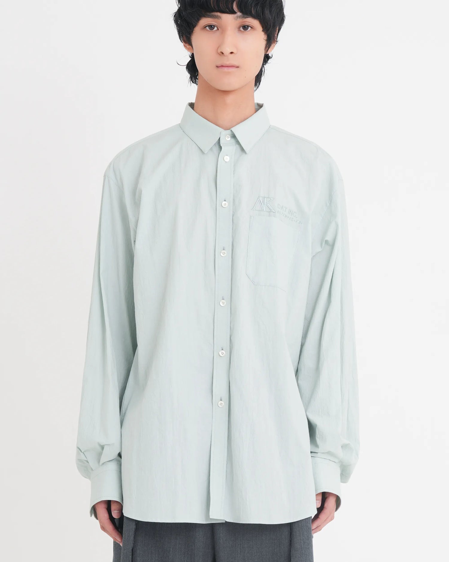 EMBROIDERY SHIRT MINT GREEN