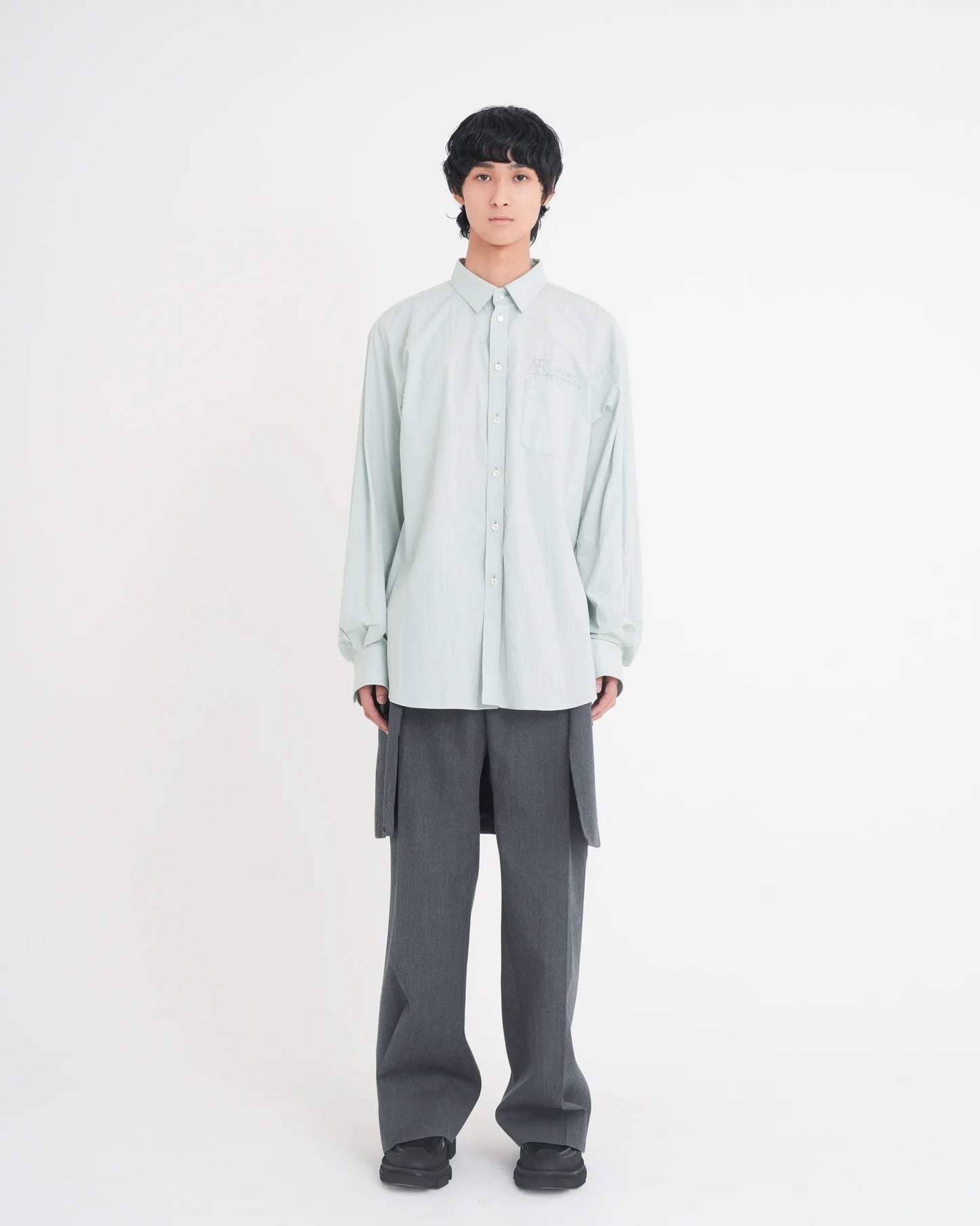 EMBROIDERY SHIRT MINT GREEN