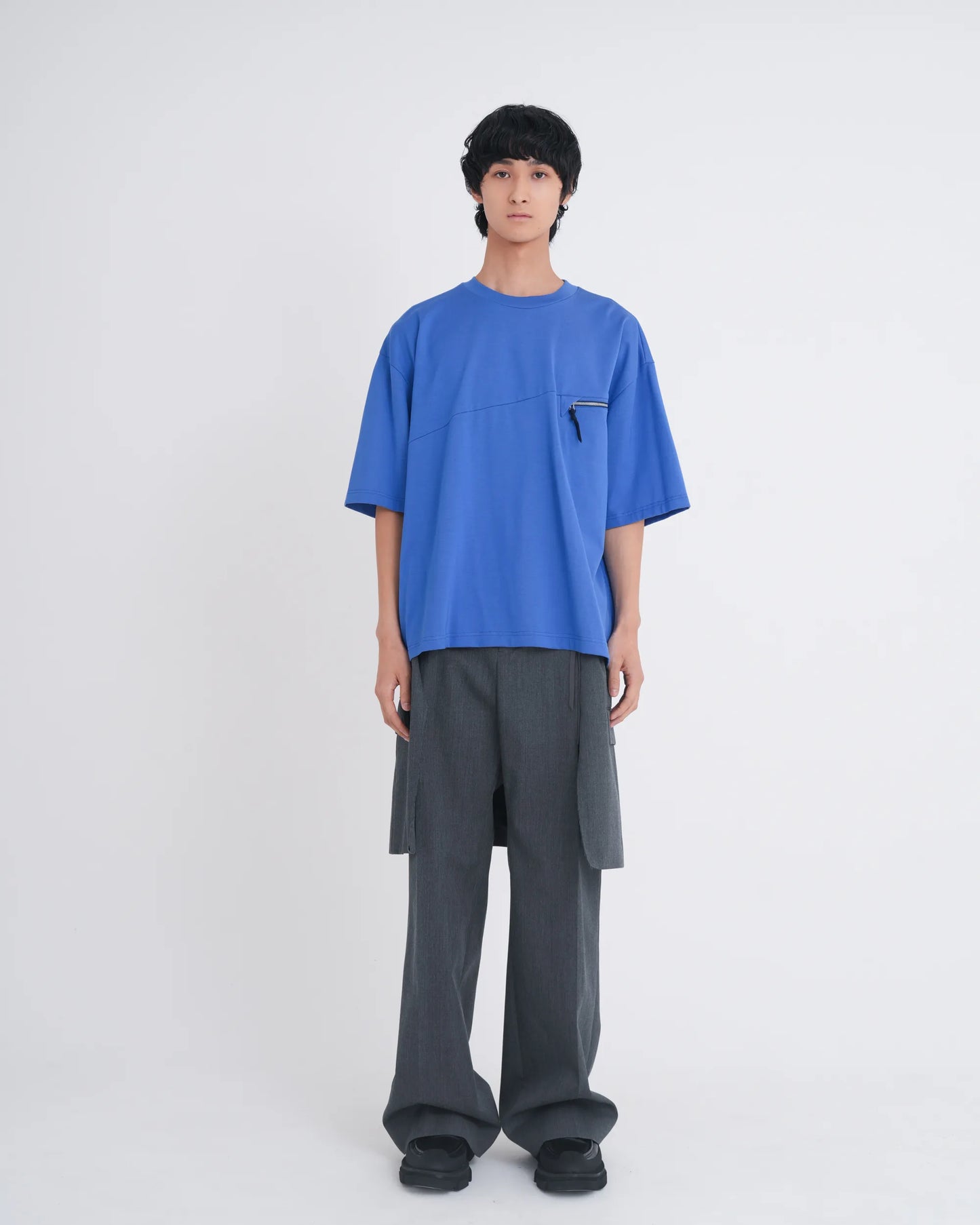 ∠12＋1° POCKET T-SHIRT BLUE
