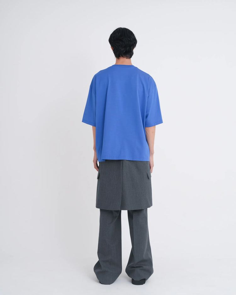 ∠12＋1° POCKET T-SHIRT BLUE