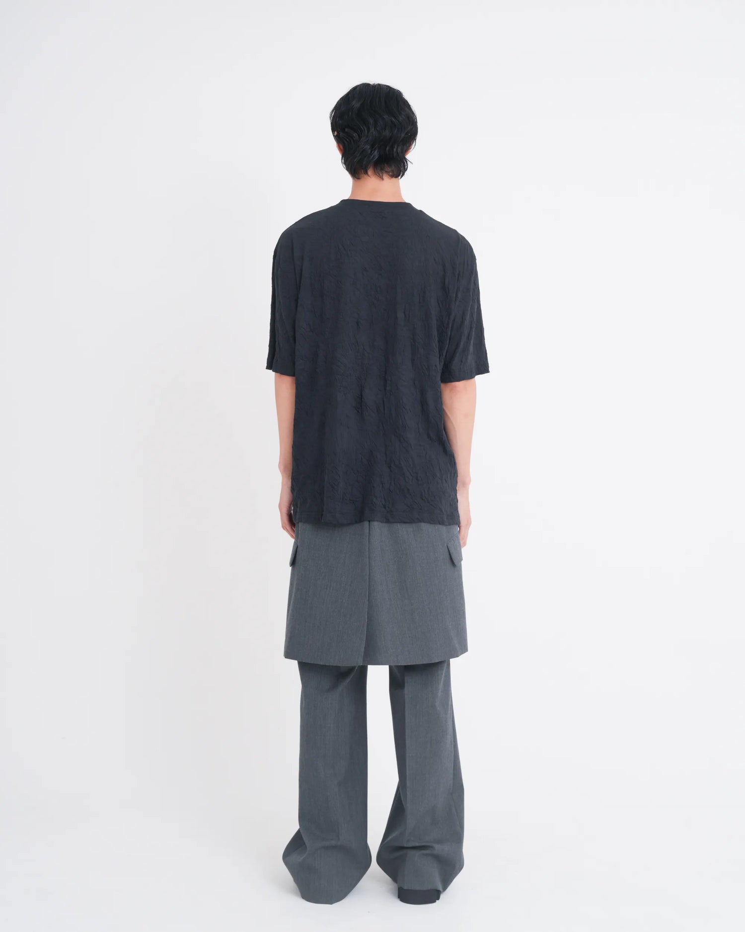 WRINKLED T-SHIRT BLACK