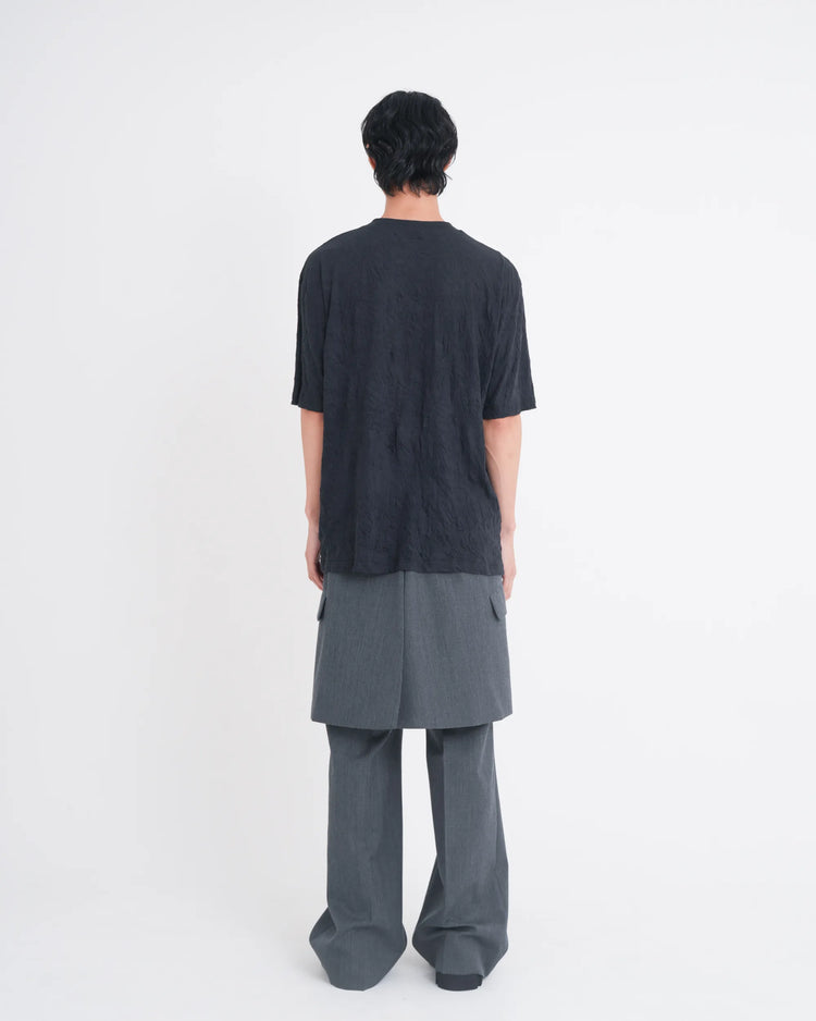 WRINKLED T-SHIRT BLACK