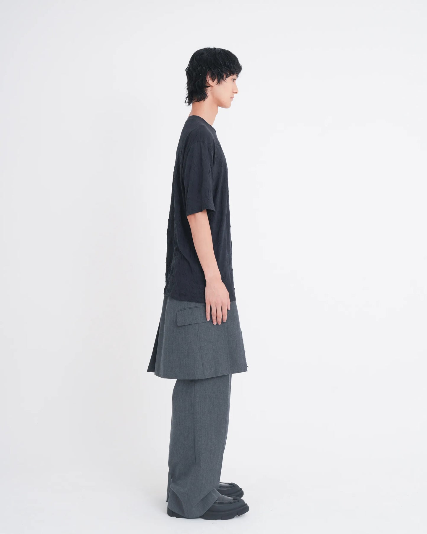 WRINKLED T-SHIRT BLACK