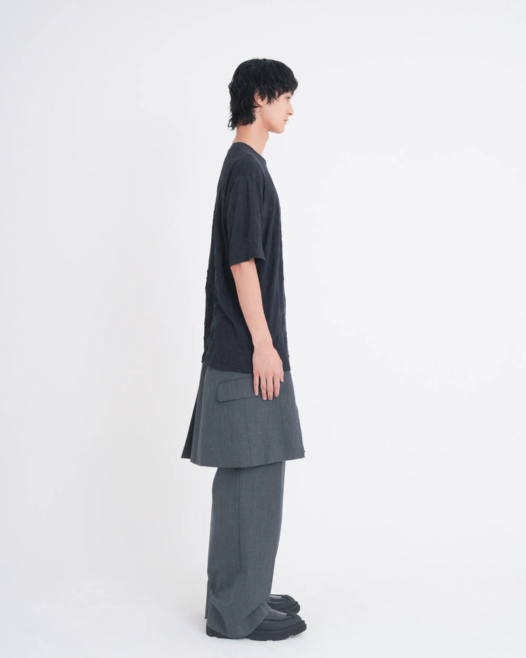 WRINKLED T-SHIRT BLACK