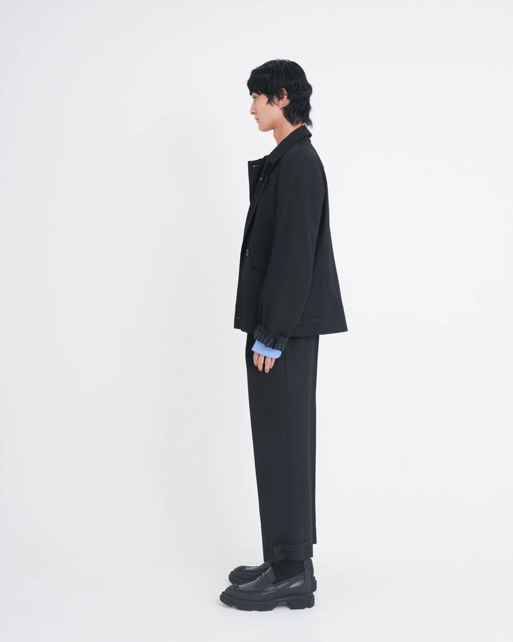 DOUBLE - BREASTED DECK JACKET BLACK