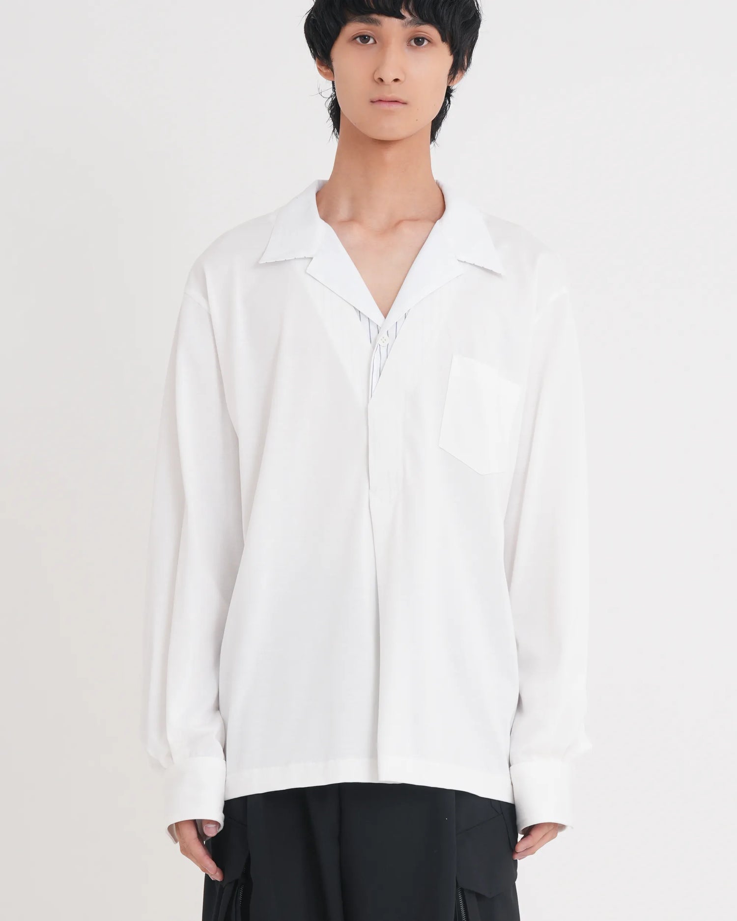 LAYERED L/S T-SHIRT WHITE