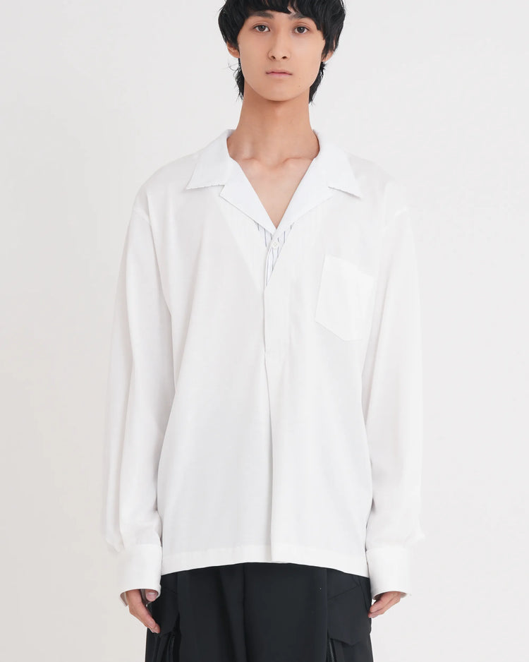 LAYERED L/S T-SHIRT WHITE