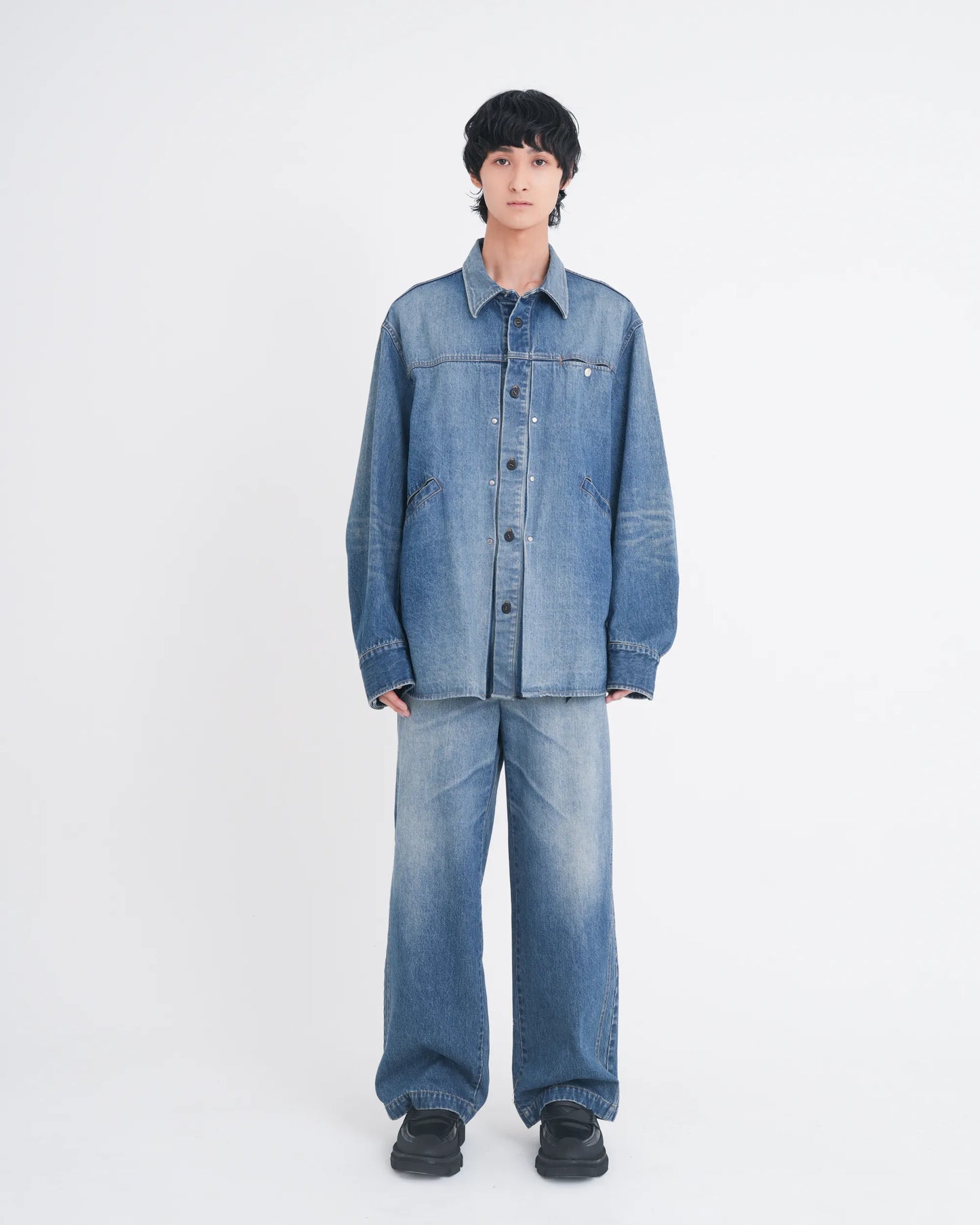 DOUBLE KNEE DENIM PANTS INDIGO