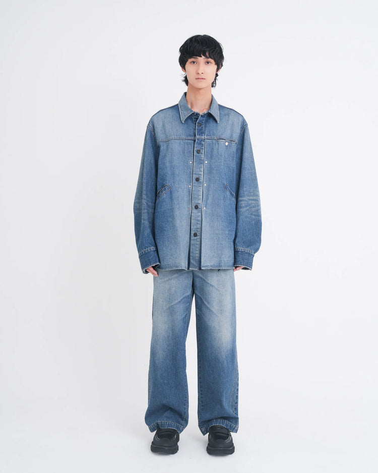 DOUBLE KNEE DENIM PANTS INDIGO