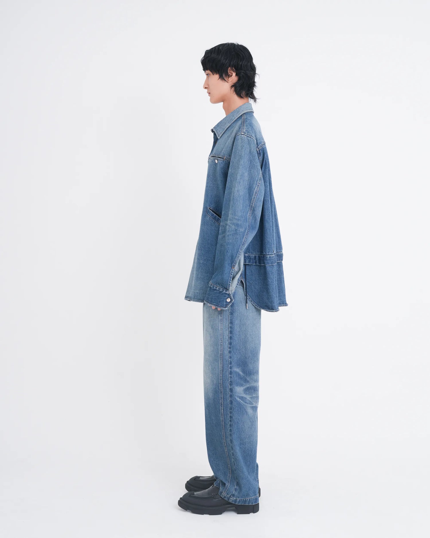 DOUBLE KNEE DENIM PANTS INDIGO