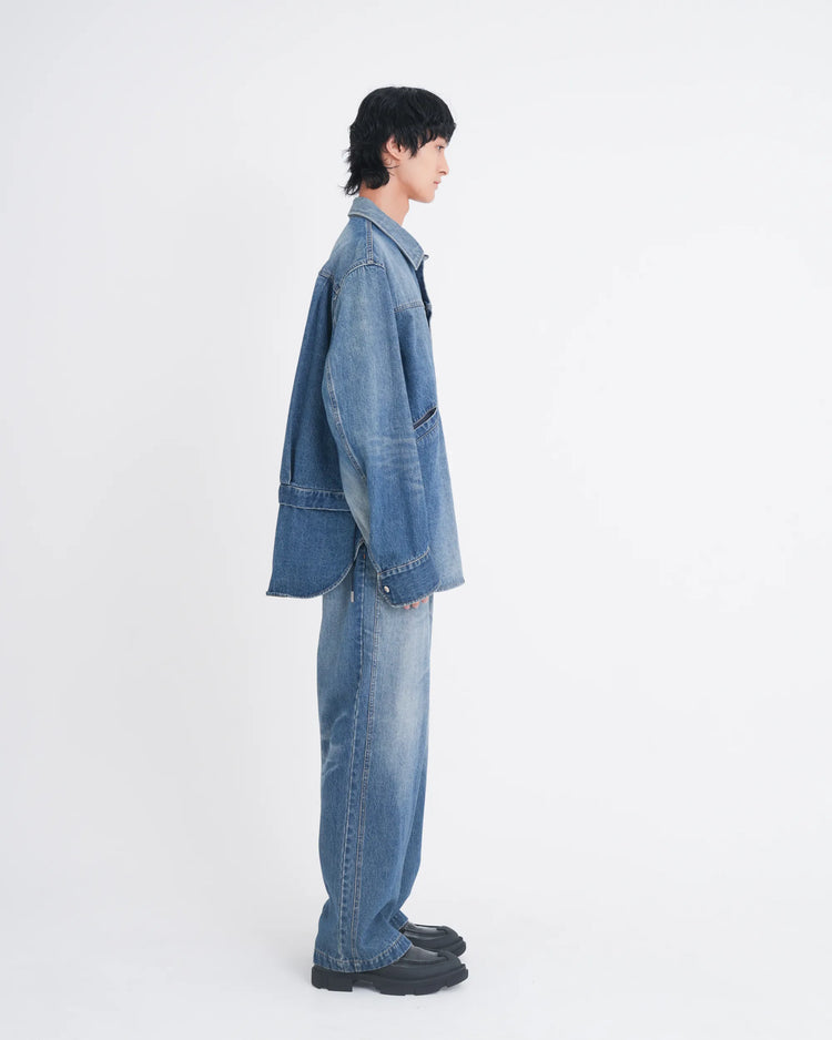 DOUBLE KNEE DENIM PANTS INDIGO