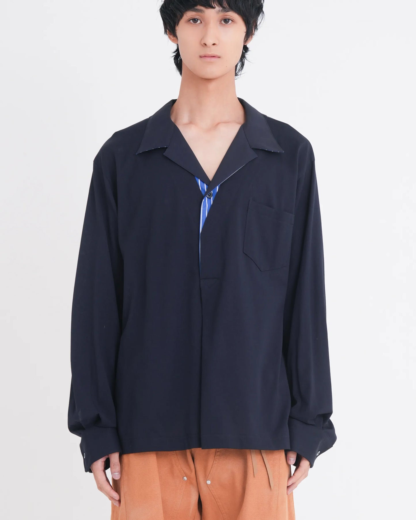 LAYERED L/S T-SHIRT NAVY