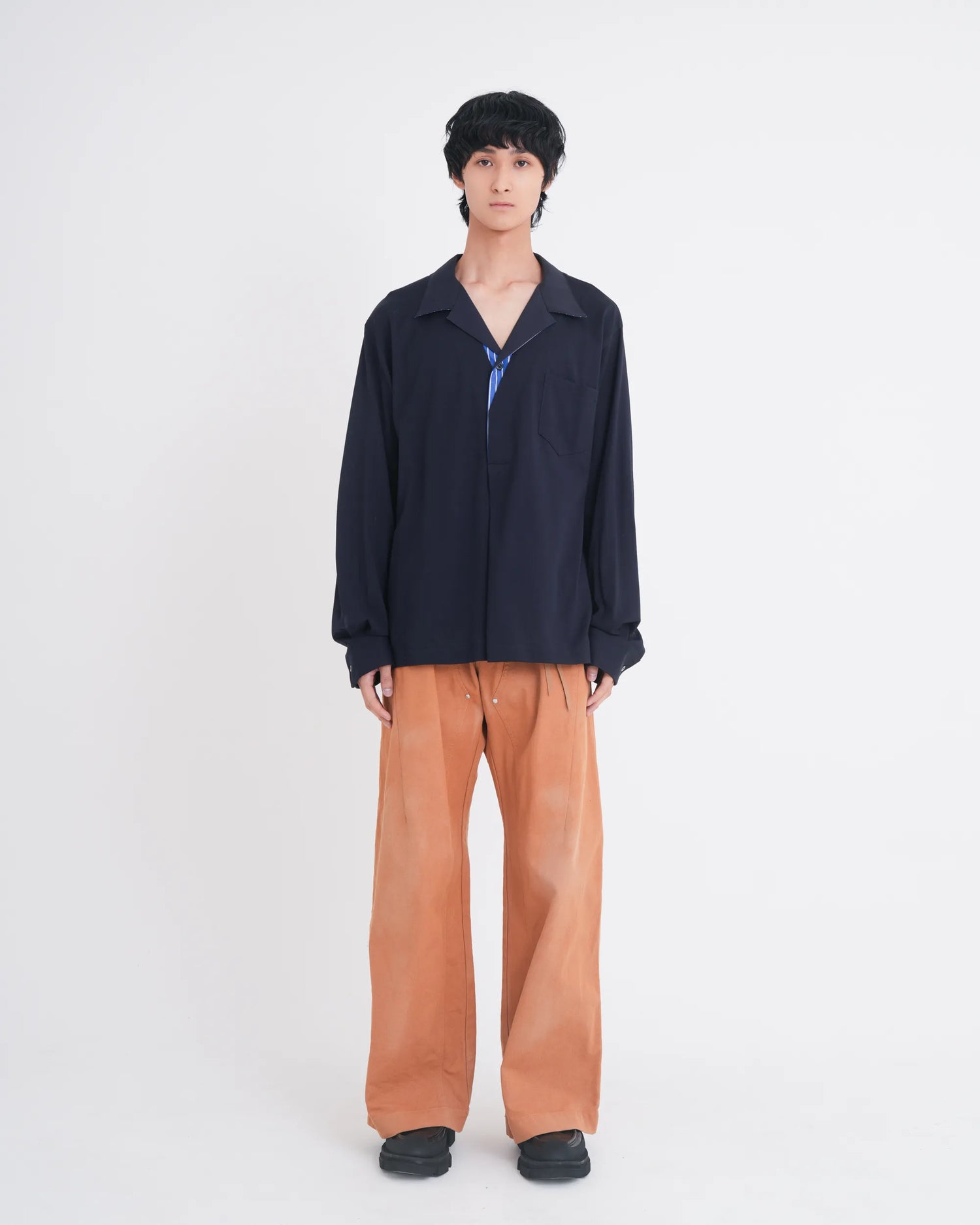 LAYERED L/S T-SHIRT NAVY