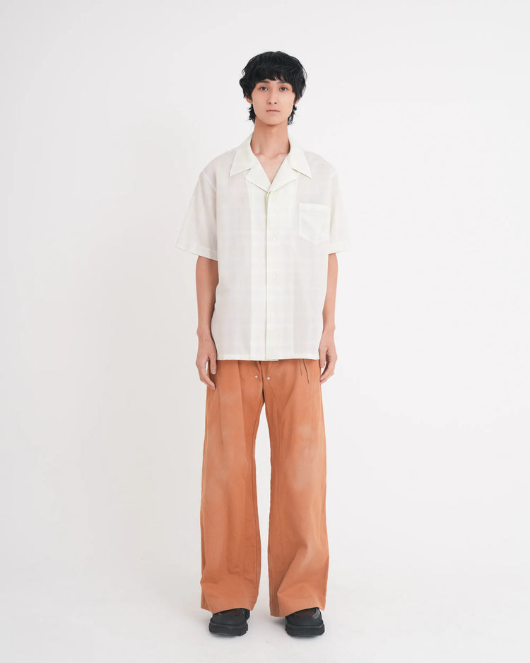 DOUBLE KNEE PANTS YELLOW BROWN