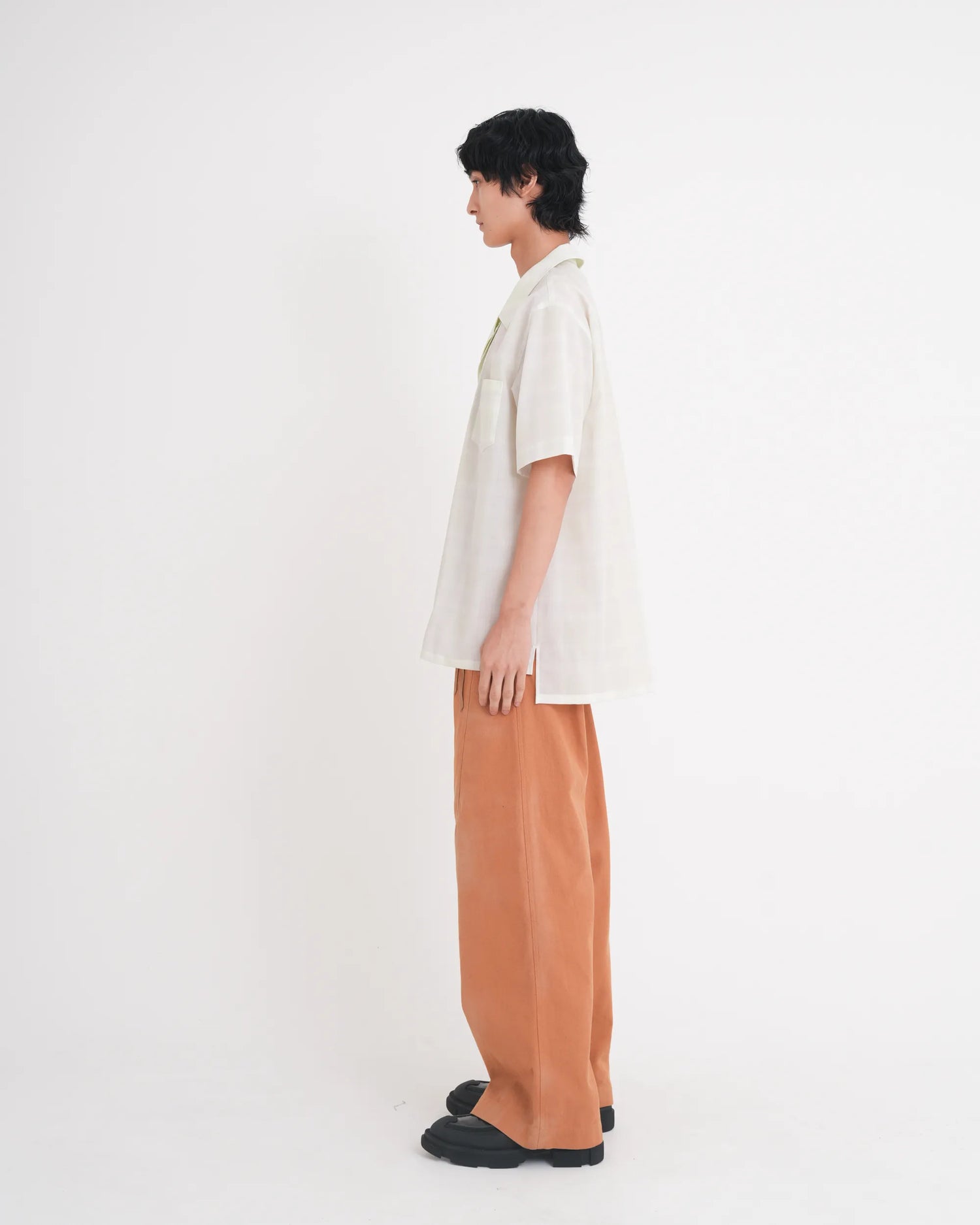 DOUBLE KNEE PANTS YELLOW BROWN