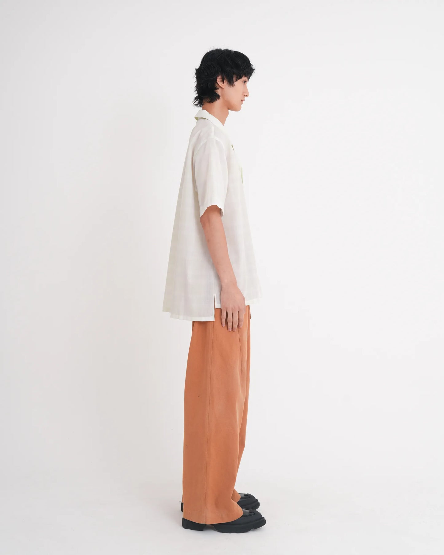 DOUBLE KNEE PANTS YELLOW BROWN