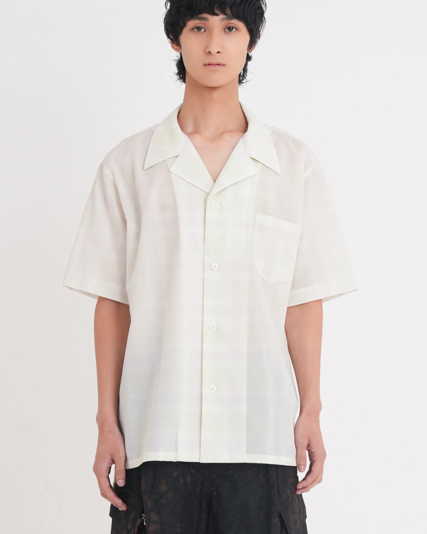 OMBRE CHECK LAYERED SHIRT LIME GREEN