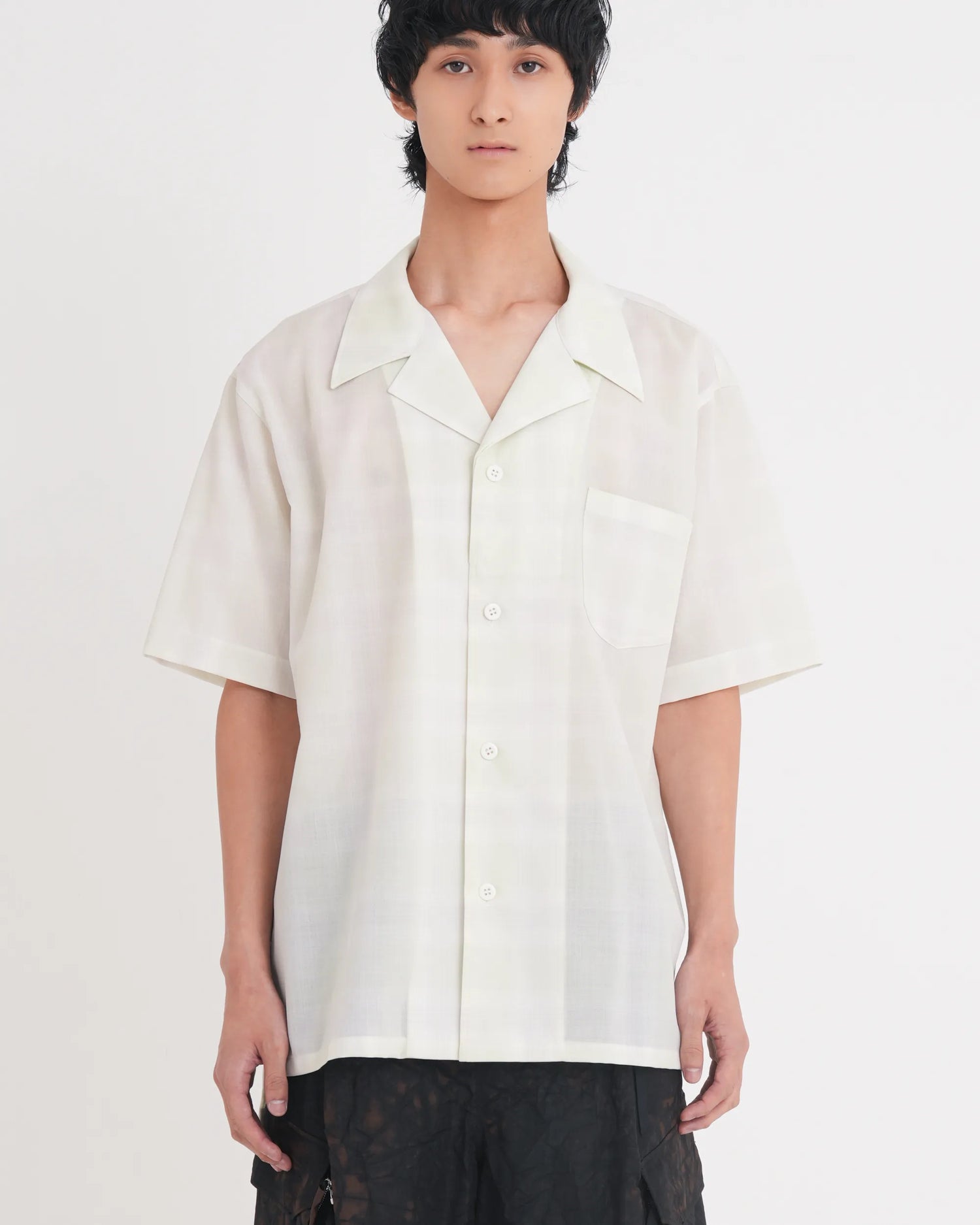 OMBRE CHECK LAYERED SHIRT LIME GREEN